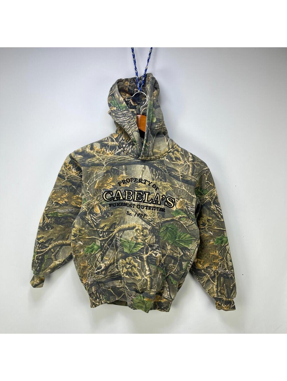 Vintage Cabelas Real tree Camo Hoodie Youth Medium